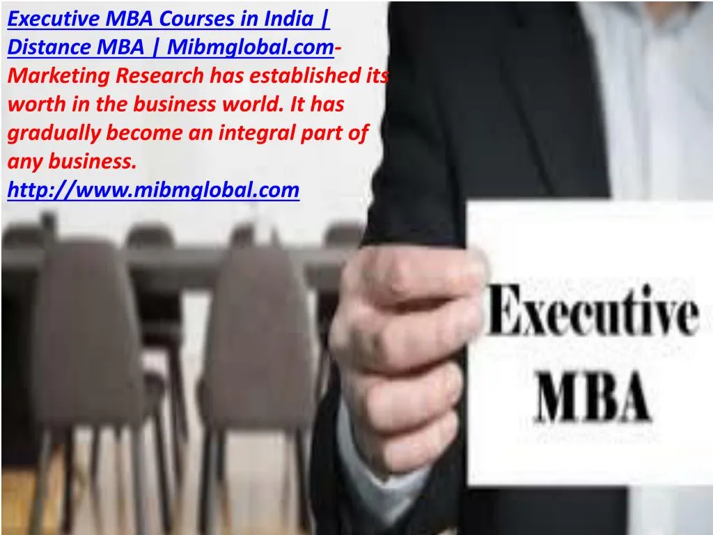 executive mba courses in india distance