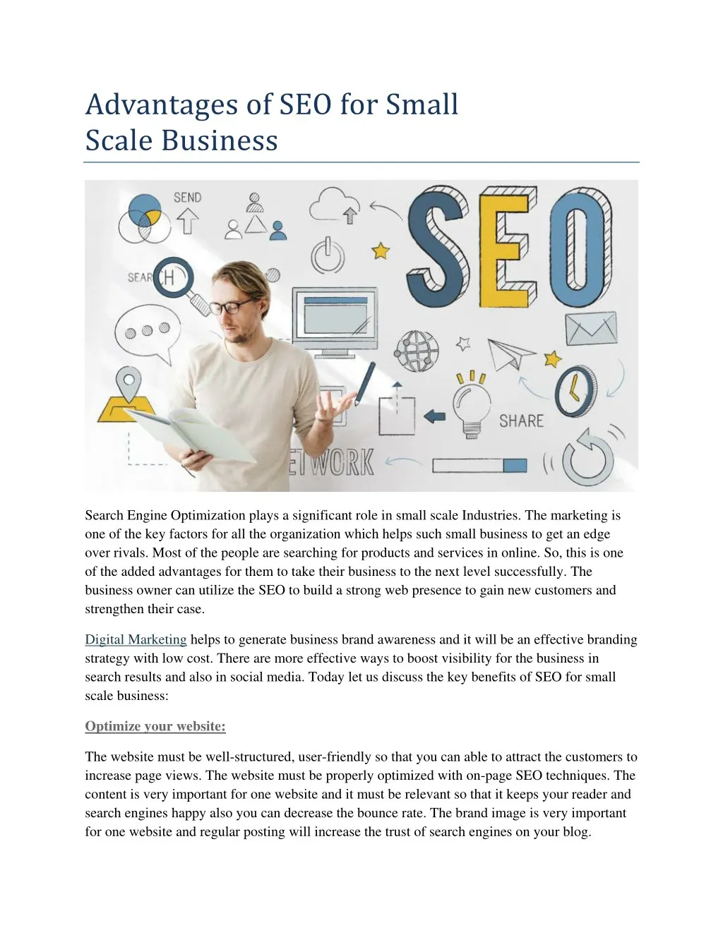 advantages of seo for small scale business