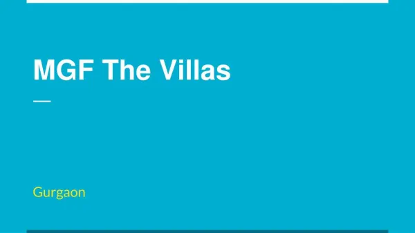 MGF The Villas prices