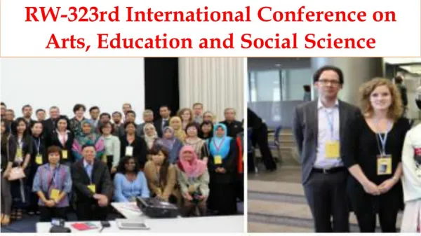 RW-323rd International Conference on Arts, Education and Social Science
