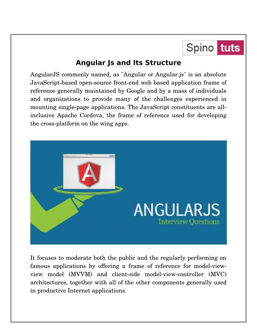 angular js and its structure