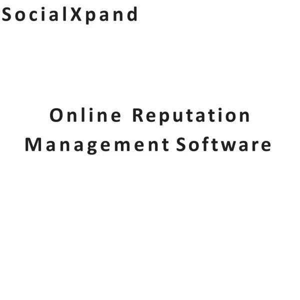 Online Reputation Management Software