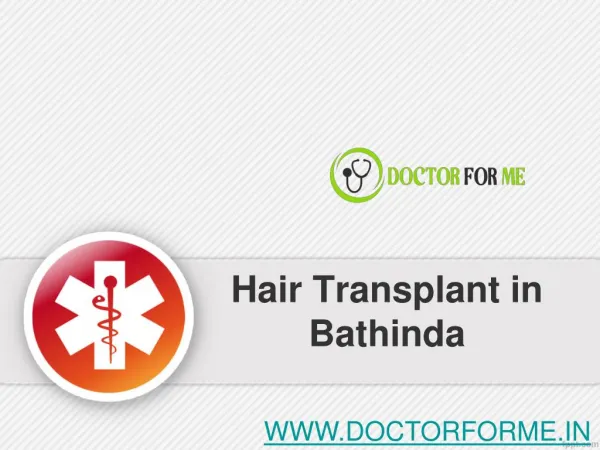 Hair Transplant in Bathinda