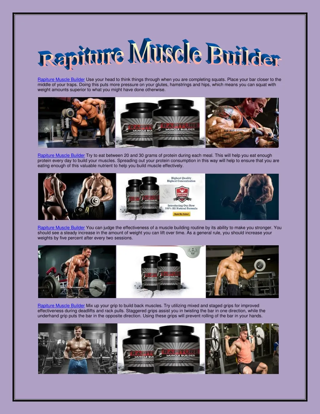 rapiture muscle builder use your head to think