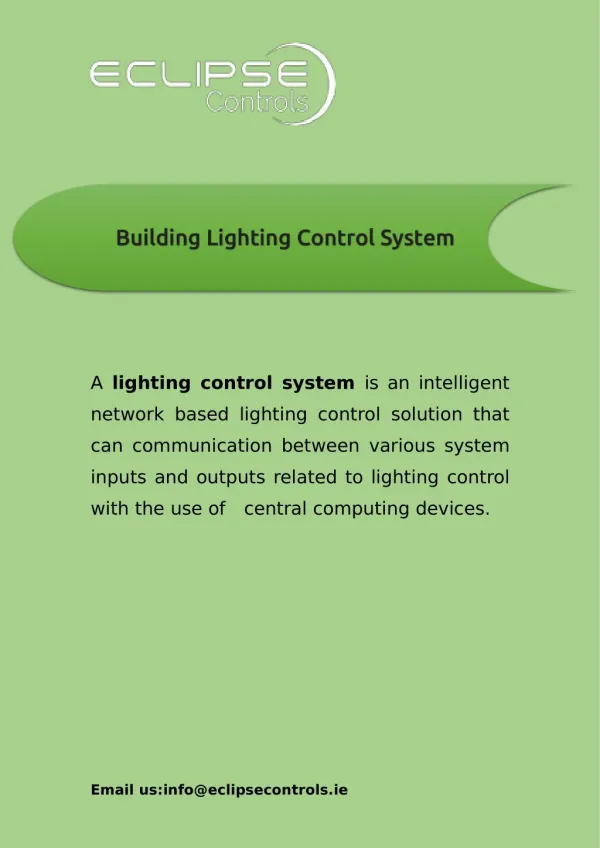 Building Lighting Control Systems