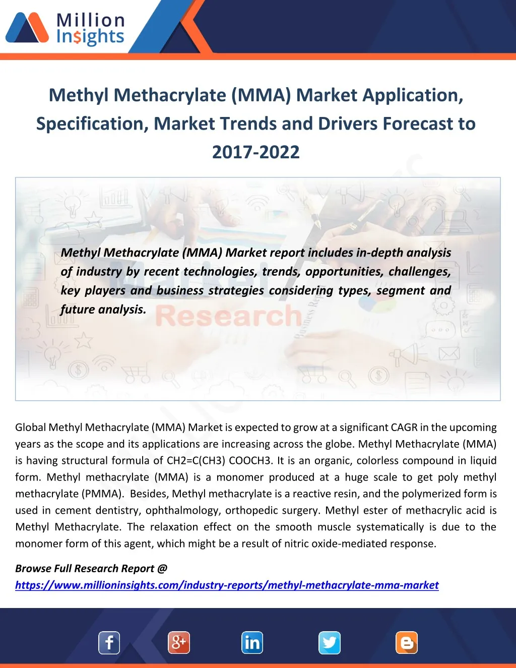 methyl methacrylate mma market application