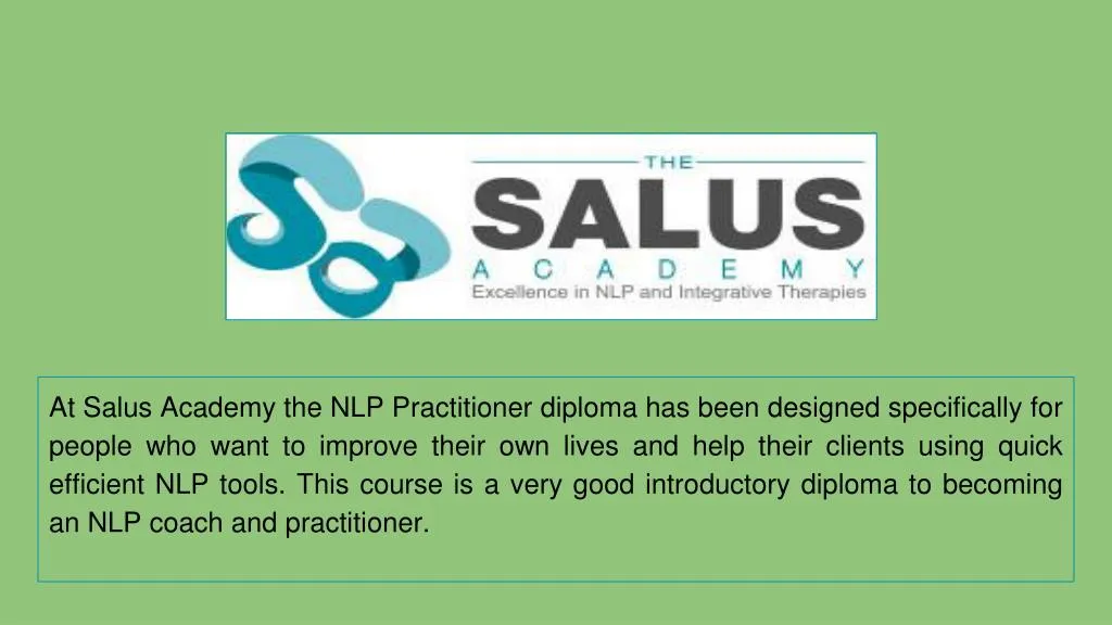 at salus academy the nlp practitioner diploma