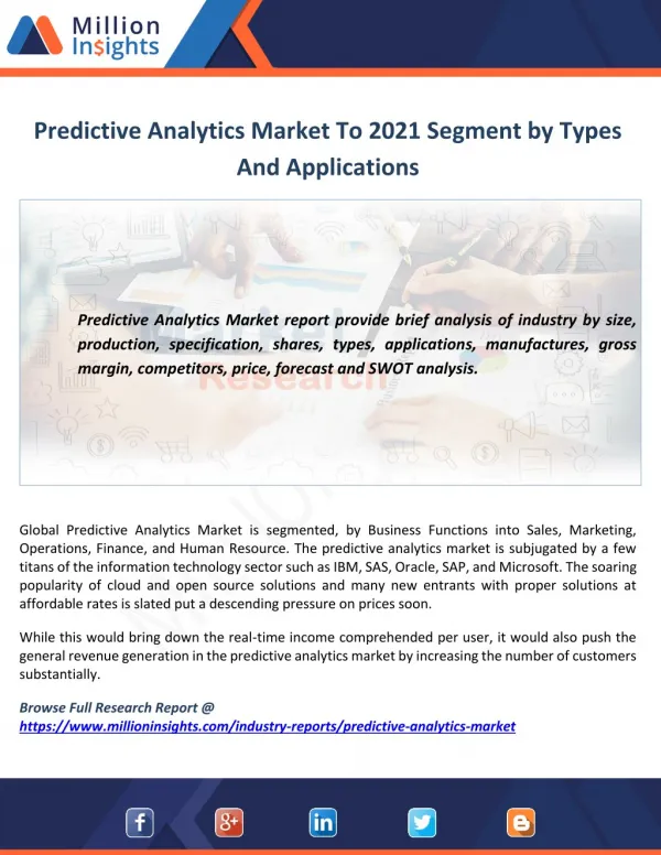 Predictive Analytics Market Manufacturing Base and Competitors Forecast 2021