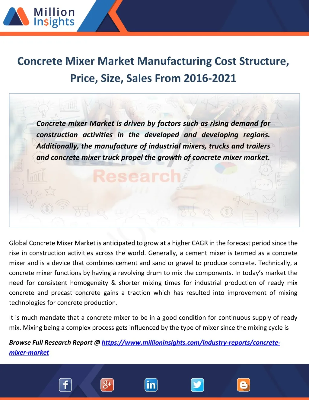 PPT - Concrete Mixer Industry Outlook 2021 Sales Price, Revenue ...