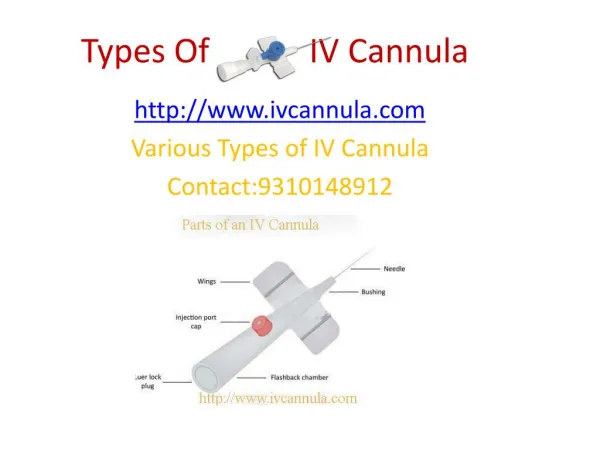 Different types of iv cannula