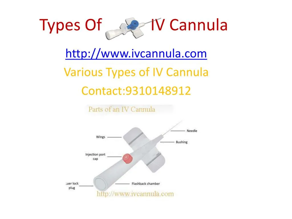 types of iv cannula