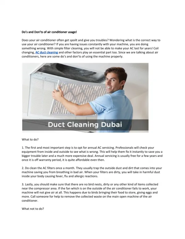 Moltocare | Best AC Cleaning Service Provider in Dubai, UAE