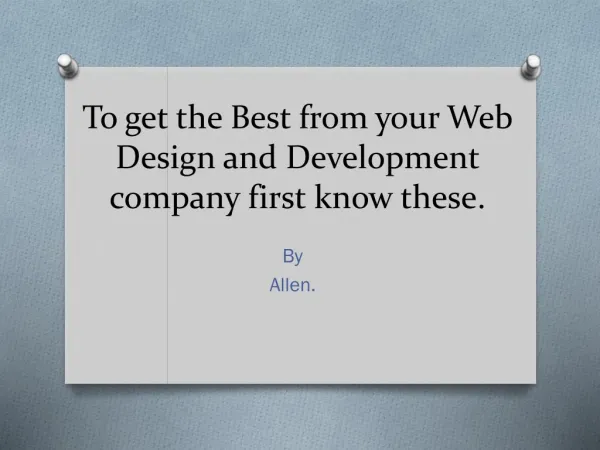 Before hiring a web design company.