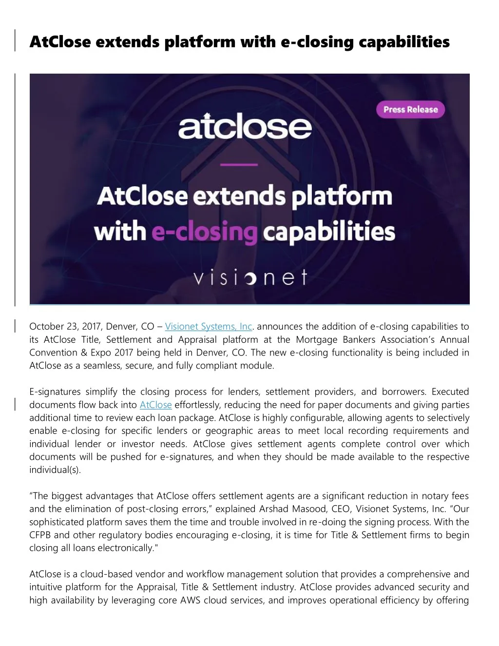 atclose extends platform with e closing
