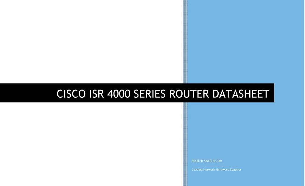 cisco isr 4000 series router datasheet