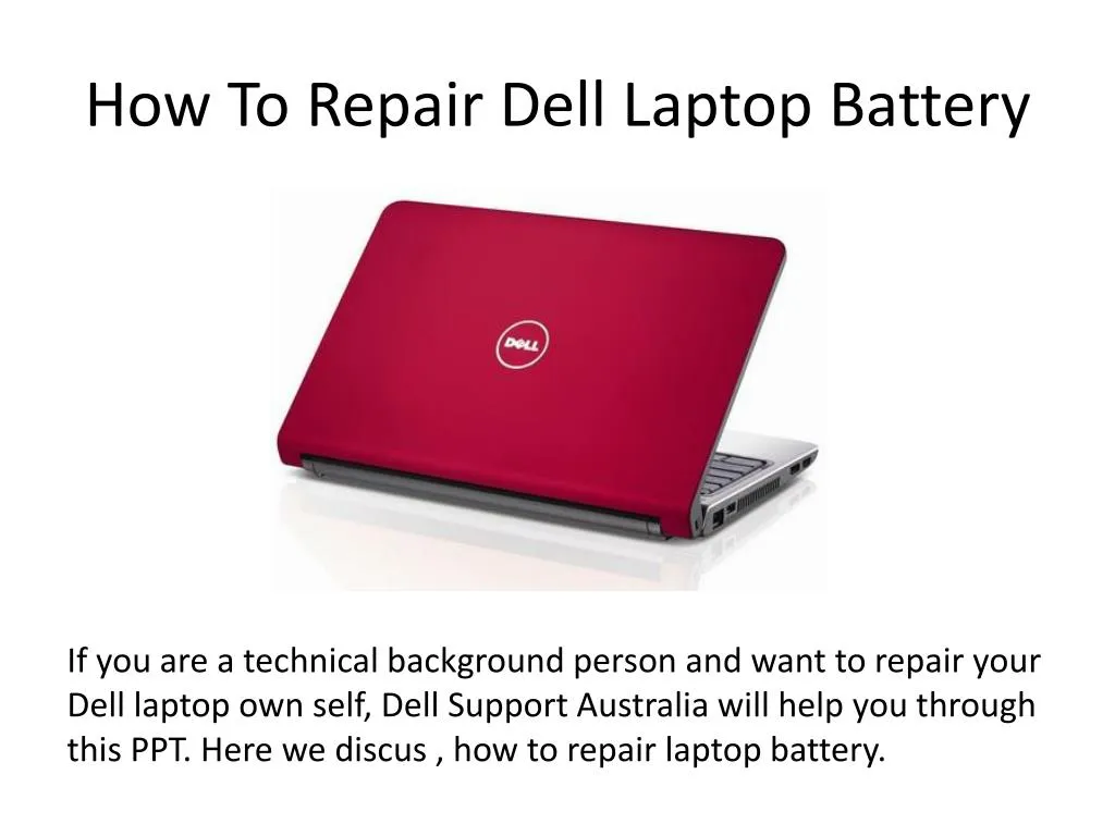 how to repair dell laptop battery