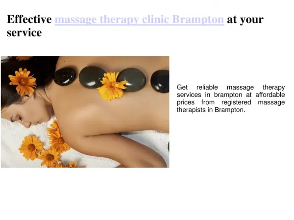Massage Therapists In Brampton