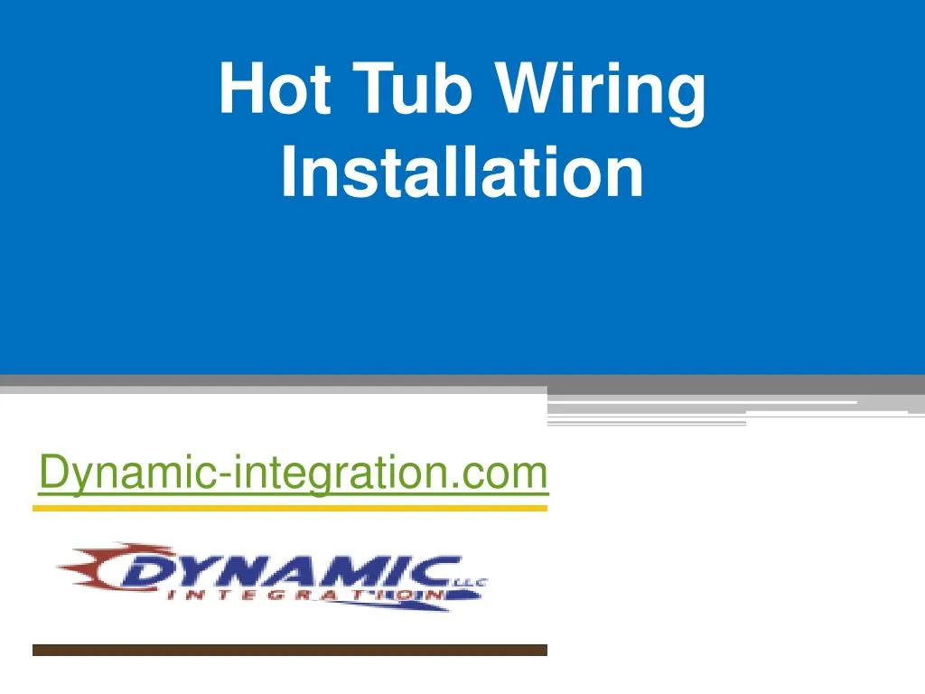 hot tub wiring installation