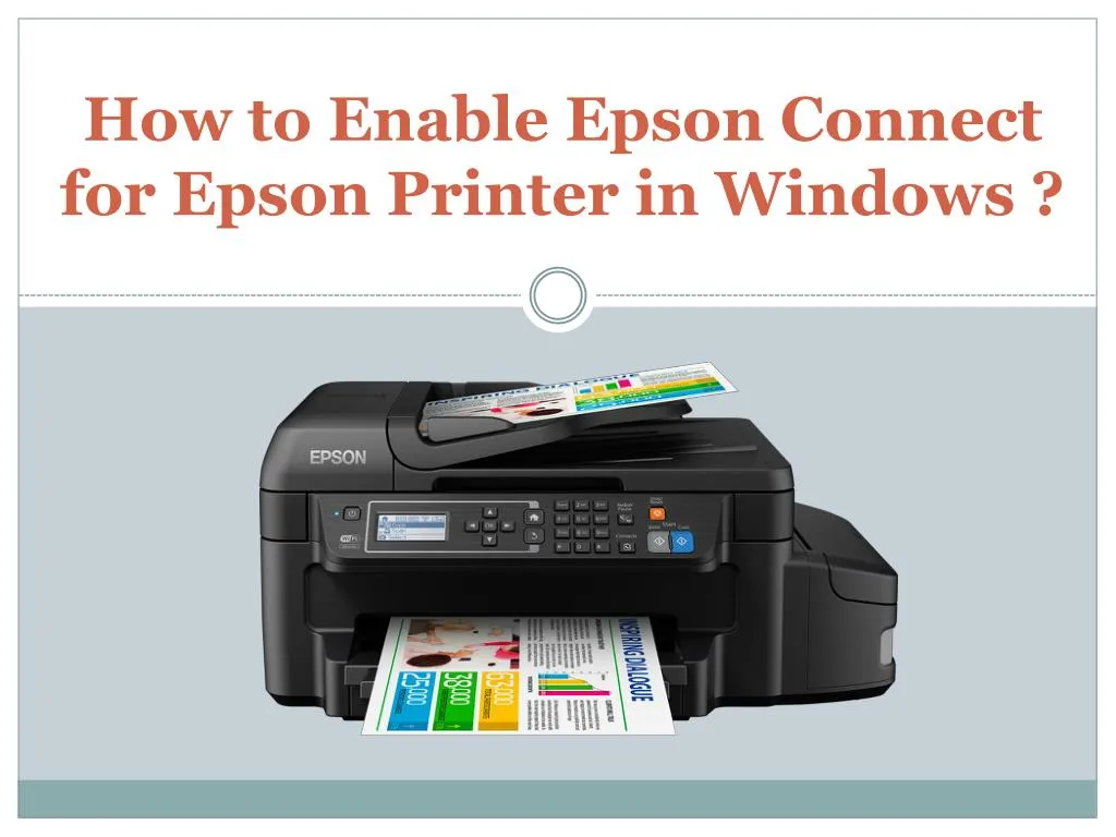 how to enable epson connect for epson printer in windows