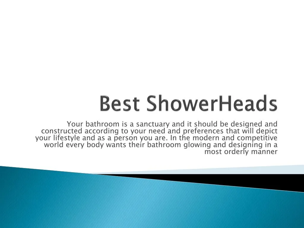 best showerheads