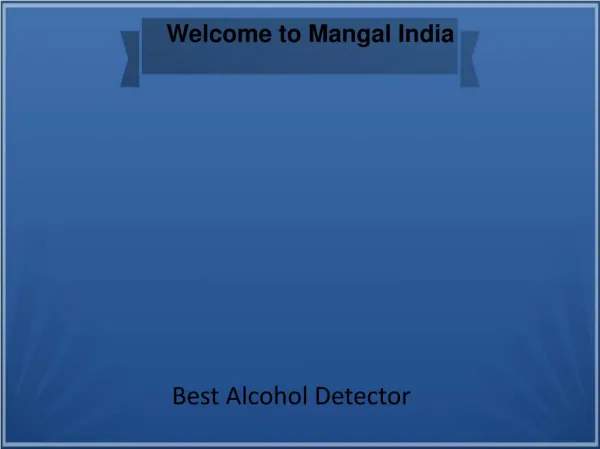 best alcohol detector
