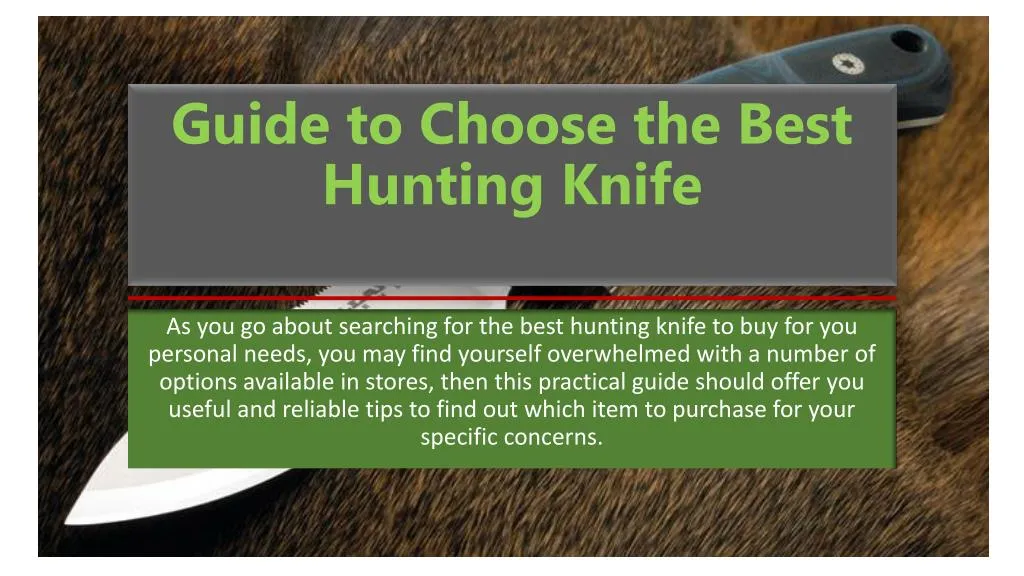 guide to choose the best hunting knife