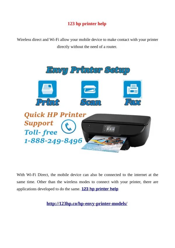 HP Envy Printer Models | 123 hp printer help & tech support