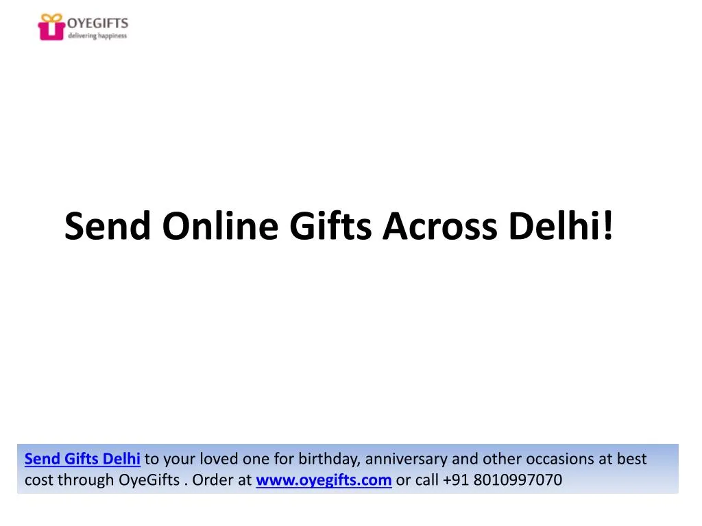 send online gifts across delhi