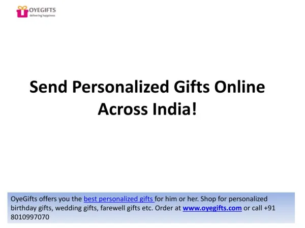 Personalized Gifts Online