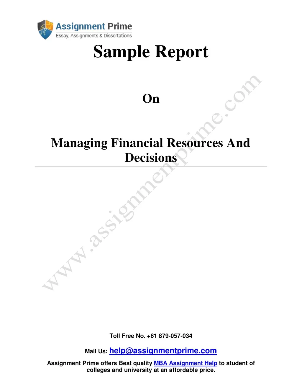sample report