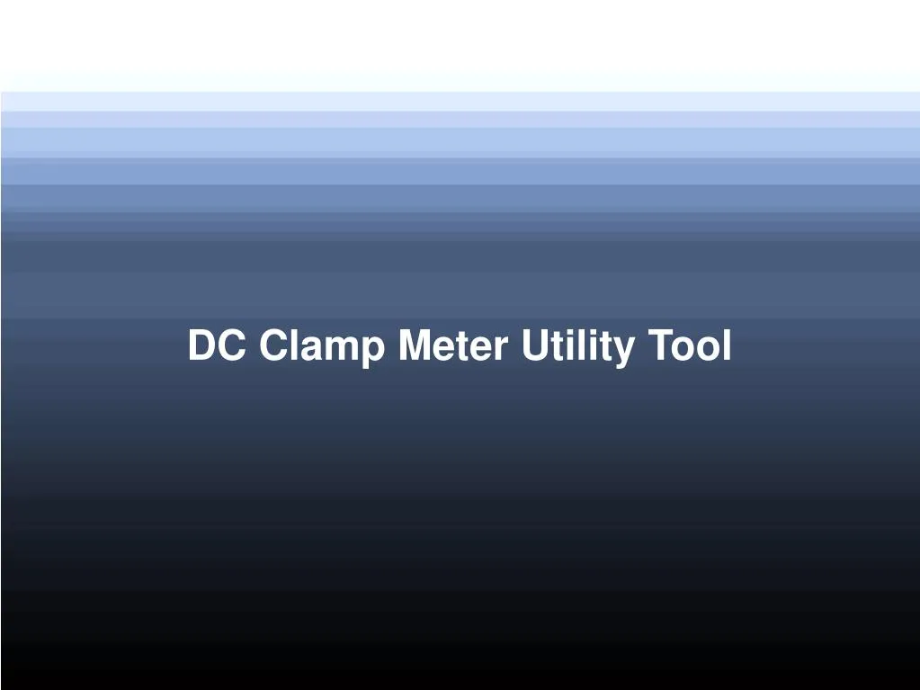 dc clamp meter utility tool