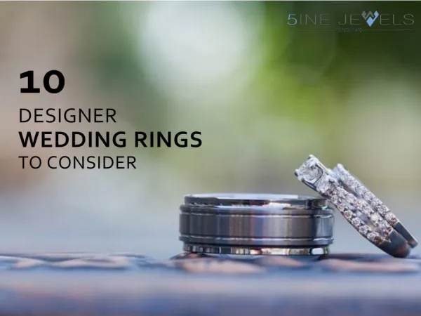 10 designer wedding rings to consider
