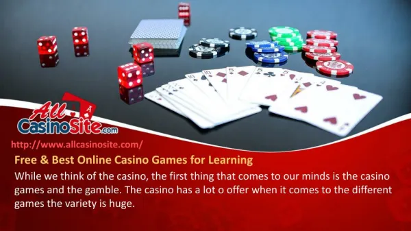 Free & Best Online Casino Games for Learning