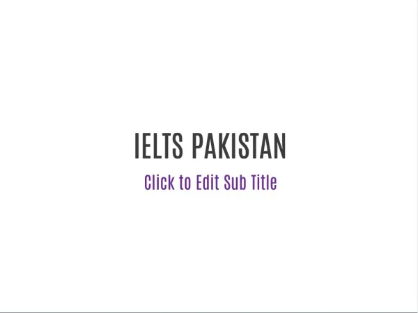 IELTS in Pakistan | Best IELTS Trainer In Pakistan