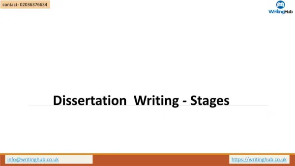 Dissertation Writing- Stages