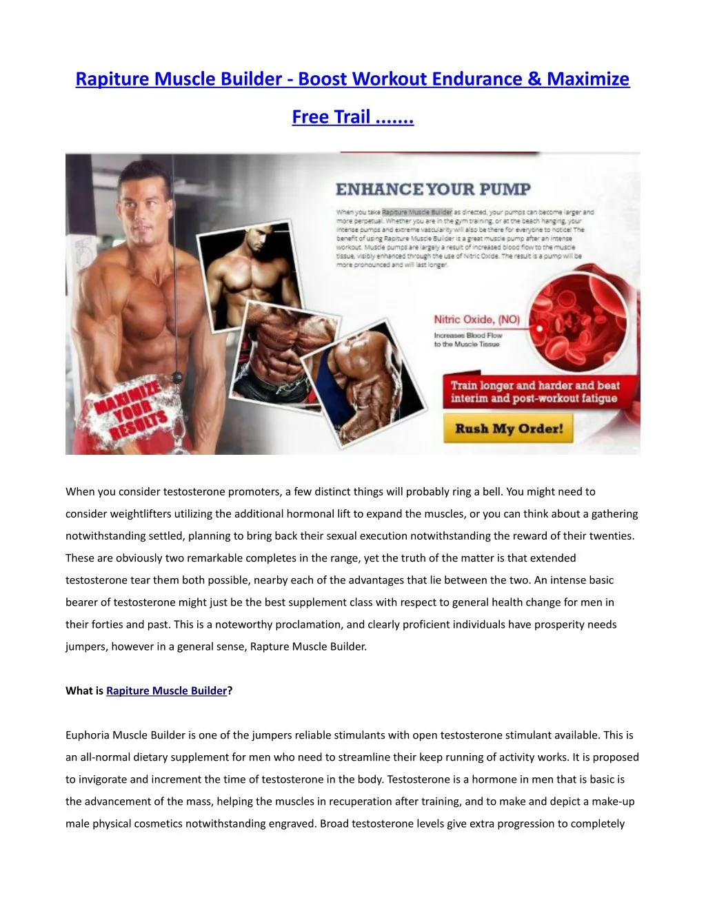 rapiture muscle builder boost workout endurance