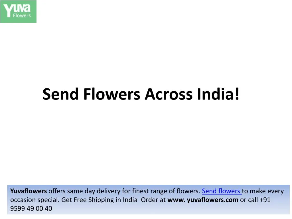 send flowers across india