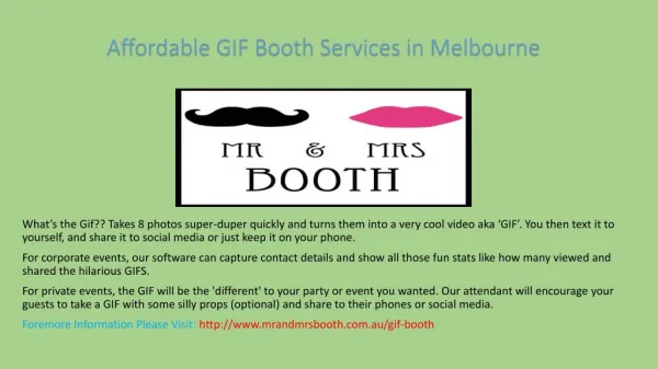 Affordable GIF Booth Services in Melbourne