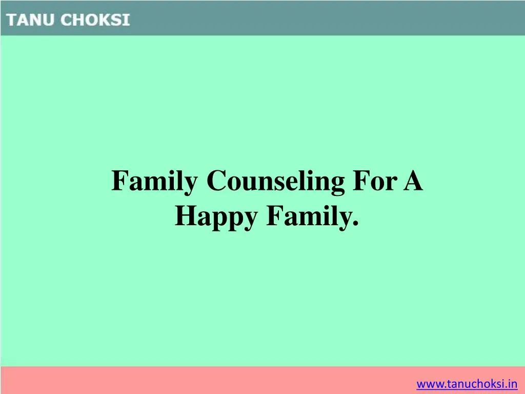 family counseling for a happy family