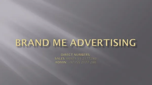 Leading A Best Advertising Company in Dubai