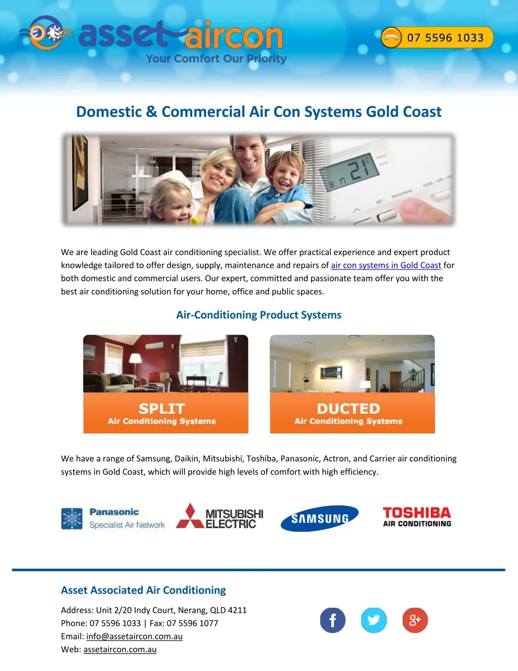 domestic commercial air con systems gold coast