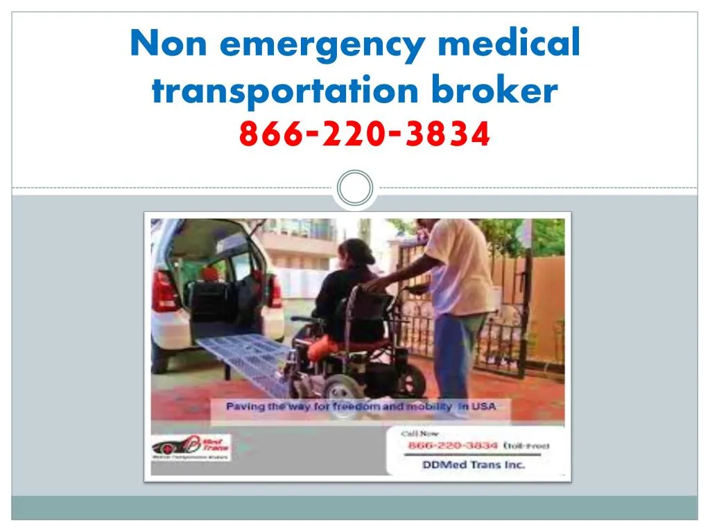 non emergency medical transportation broker