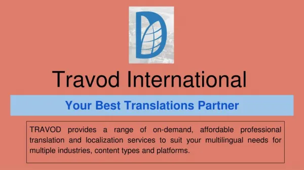 Perfect solution of Translation - Travod International