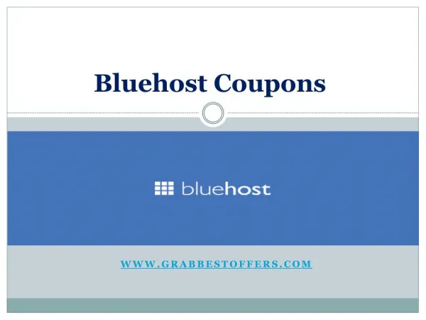 Bluehost coupons and offers, Promo Codes