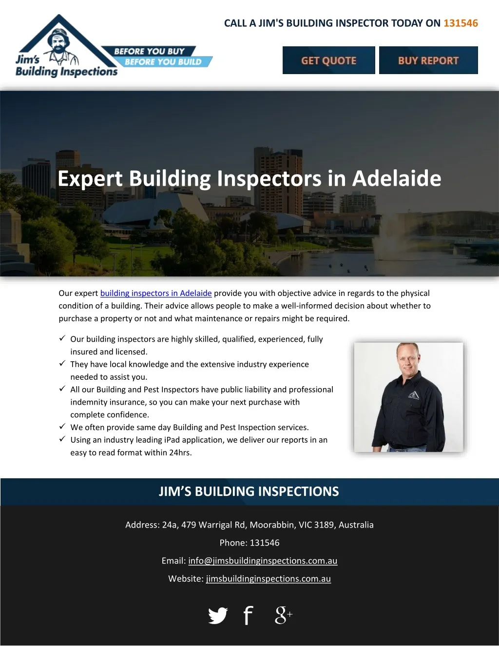 call a jim s building inspector today on 131546