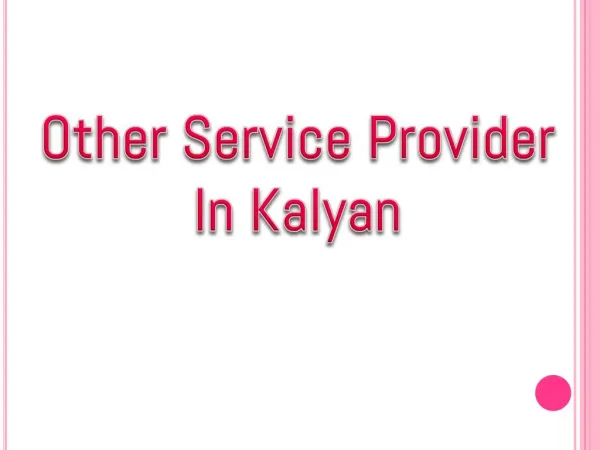 other service provider in kalyan