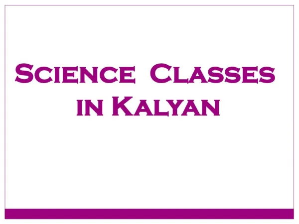 science classes in kalyan