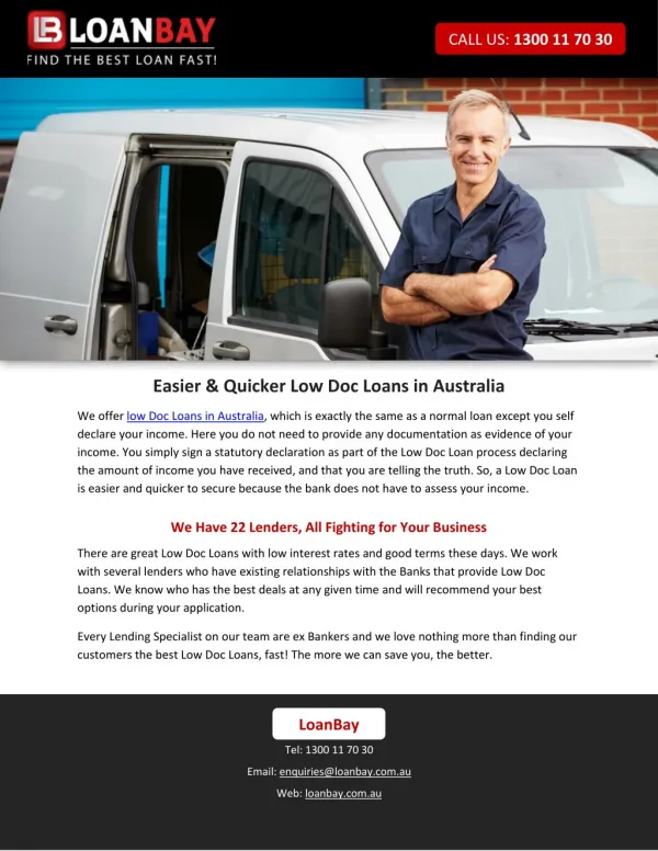 Easier & Quicker Low Doc Loans in Australia