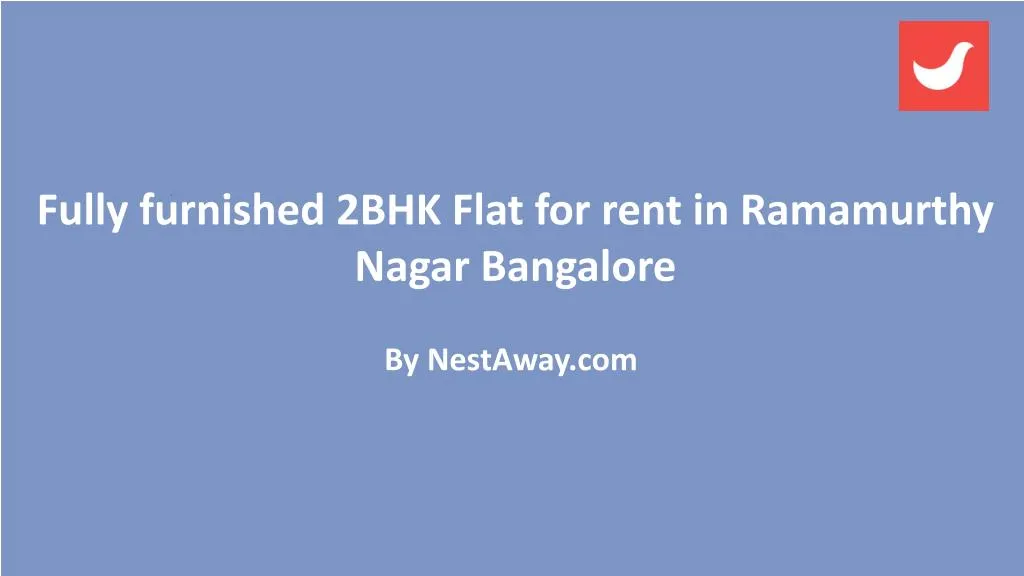 fully furnished 2bhk flat for rent in ramamurthy