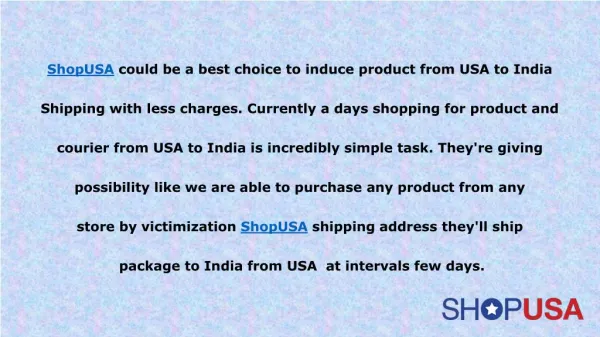 Shipping couriers from USA to India @ Cheapest price - SHOPUSA